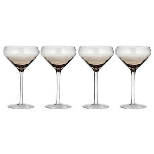 Glassware: Prism Noir 4pk Coupe Glasses