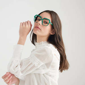 Sunglasses: CS Eyewear Maya Green