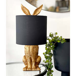 Bunny Table Lamp Gold/Black