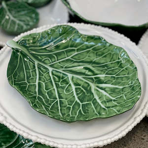 Melamine Cabbage Green Leaf Large Platter 30cm