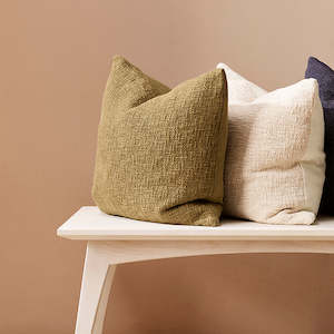 New: Bardot Cushion Olive 50x50 w Feather Inner