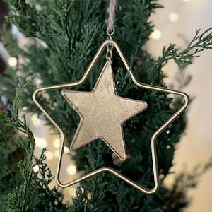 Hanging Gold Metal Star
