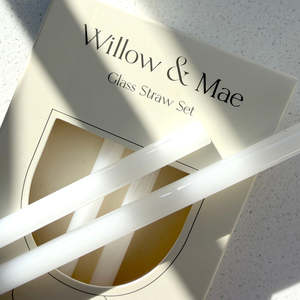 Cocktail Glass Straw Pk4 White