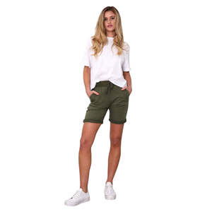 Apparel: Riley Denim Short Khaki