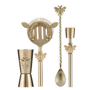 Serving Table: Modern Bee Barware Set 4pc
