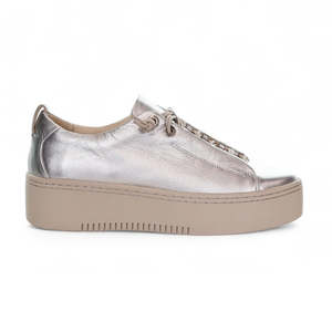 Footwear: Kerri - Silver Milled Almond Sole