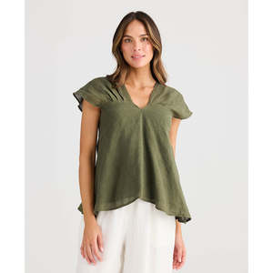 Holiday: Sail Away Top Olive