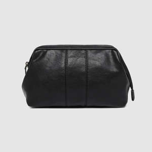 Albie Cosmetic Case Saddle Black