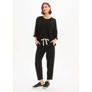 Apparel: Barrel Leg Lounge Pant Black