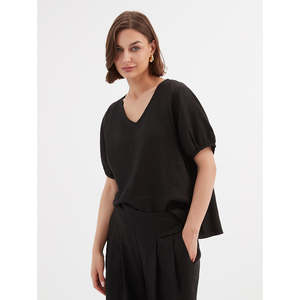 Bishop Sleeve Top Black
