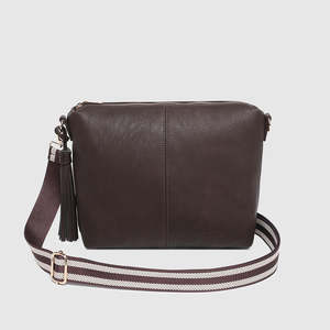 Daisy Stripe Crossbody Bag Chocolate