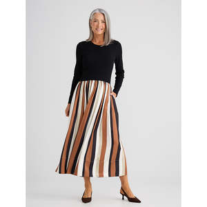 Daphne Dress Oakley Stripe