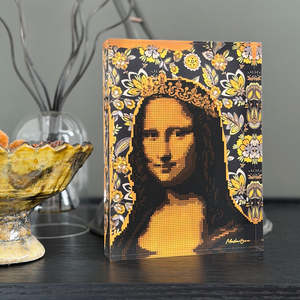 Homewares Living: Art Acrylic Block Mona Lisa