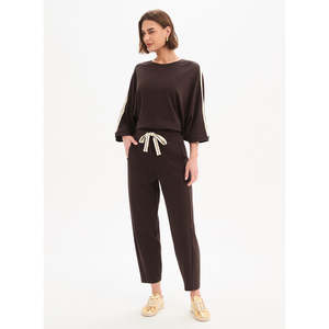 Pants: Barrel Leg Lounge Pant Chocolate