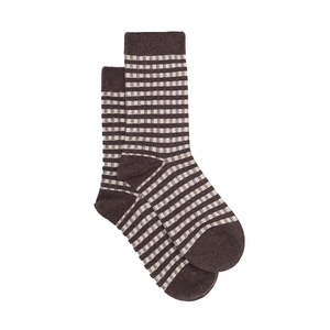Jewellery: Cocoa Gingham Sock
