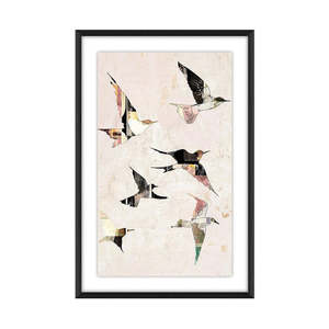Patchwork Skies Glass Framed Print