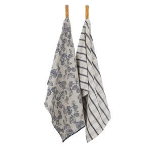 R&H Berry Tea Towel Pack 2 Blue