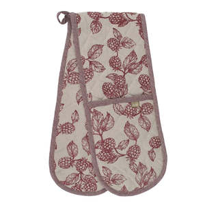 R&H Berry Double Oven Glove Red