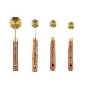 Vintage Gold Measuring Spoons Set4