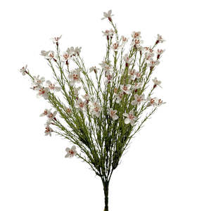 Homewares Living: Wax Flower Bush Cream 40cm