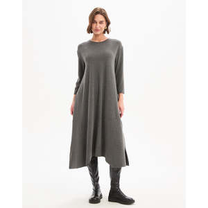 Tirelli: Overlay Panel Knit Dress Charcoal