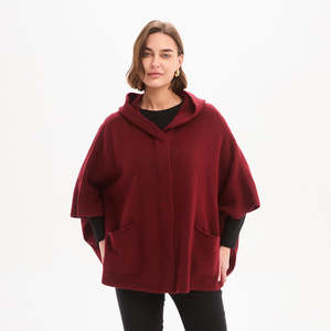 Tirelli: Magnetic Closure Cardigan Wine