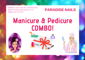 Manicure & Pedicure Gel/Shellac COMBO paradisenails