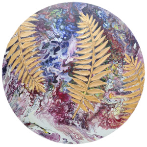 Golden Leaf Wall Art: Textured, Unique Home Decor