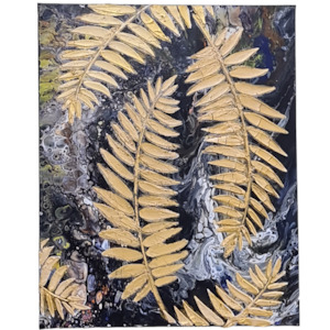 Pouring Paintings: Textured Acrylic Wall Art: Black, Blue, Silver, Sculpted & Poured