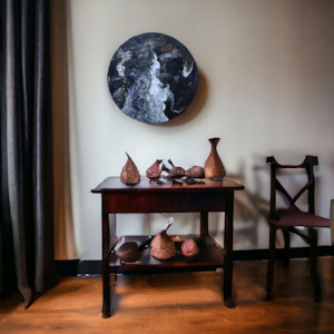 Pouring Paintings: Abstract Art Supplies: Acrylic Paints, Black, White, Silver (20x20)