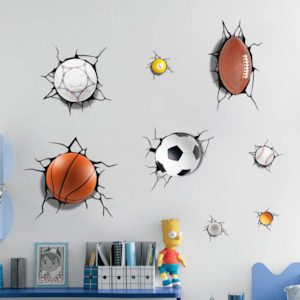 Wall Stickers: Kids Sports & Dinosaur Wall Stickers | Room Décor | PVC