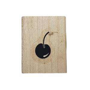 arts and crafts: Cherry Wooden Rubber Stamp