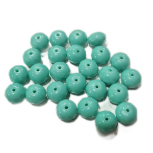 Czech Glass Beads: 20pc Czech Blue Beads