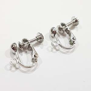 Earring Findings: LAST 1!  Dark Silver Clip On Screw Earring Component