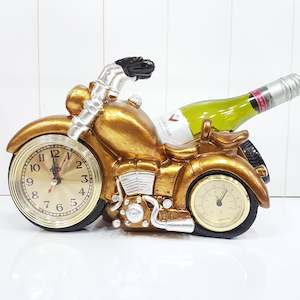 Wine Holders: Motorcycle Clock Wine Holder