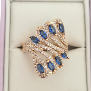 Rings 1: Blue CZ Statement Ring