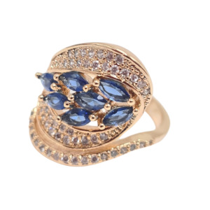 Rings 1: Blue CZ Cocktail Ring