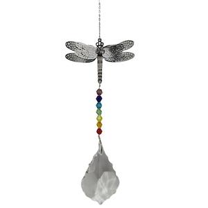 New Age Spiritual: Dragonfly Glass Suncatcher