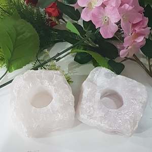New Age Spiritual: Rose Quartz Candle Holder