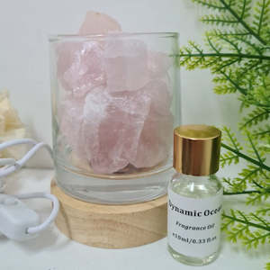 New Age Spiritual: Rose Quartz Diffuser & Lamp Holder Gift Set