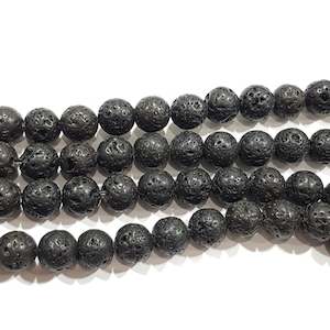 45pc 8mm Lava Beads
