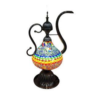 Turkish Mosaic Lamps: Turkish Mosaic Teapot Lamp
