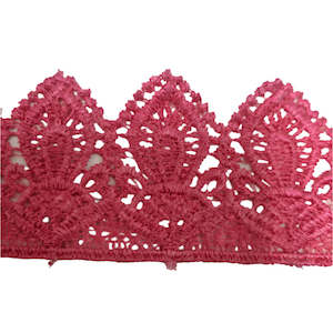 Trims: Vibrant Pink Lace Trim