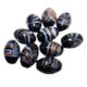 10pc Black, Gold & White Lampwork Beads
