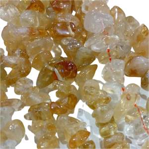 Large Citrine Chip Bead Strand