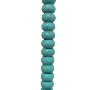 Gemstone Beads: Blue Howlite Donut Beads
