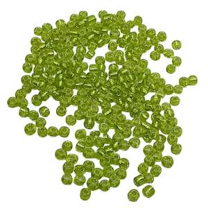 Seed Beads: 15g 8/0 3mm Lime Green Seed Beads
