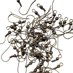 50pc B Grade Dark Bronze Earring Hooks