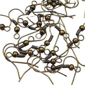 50pc B Grade Bronze Earring Hooks