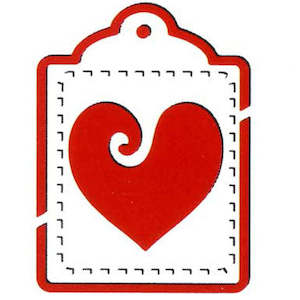 EZ Cut Double Embossing Heart Tag Plate